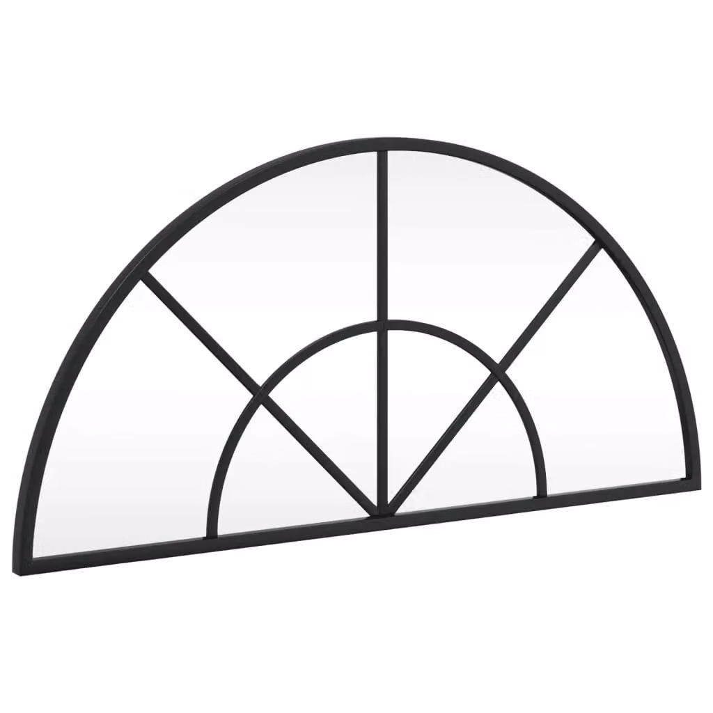 Berkfield Home Minimalist Black Arch Wall Mirror, W: 60 cm, H: 30 cm – 2