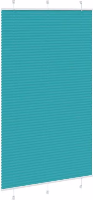 Berkfield Home Single Pleat Polyester Blind in Petrol Green, W: 115 cm, H: 200 cm