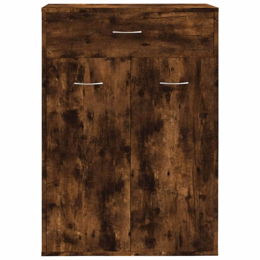 Berkfield Home Smoked Oak Shoe Cabinet in Brown, W/D/H: 60 x 35 x 84 cm – 3