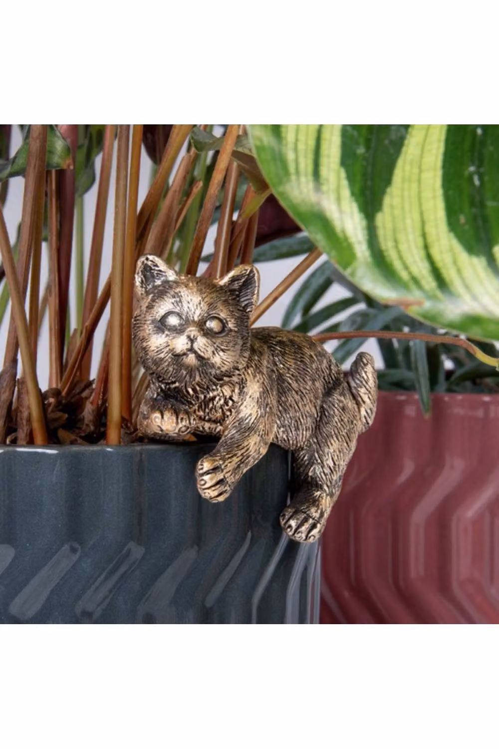 KDMD Plant Pots Pals Cat 2 Pack in Bronze – 2