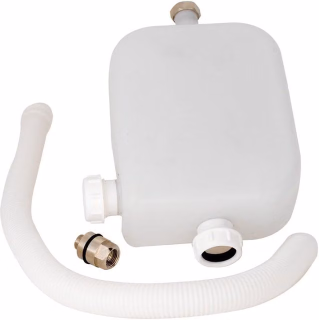 Balterley Bathroom Deck Shower Kit in Chrome and White, W/D/H: 40 x 30 x 9 cm