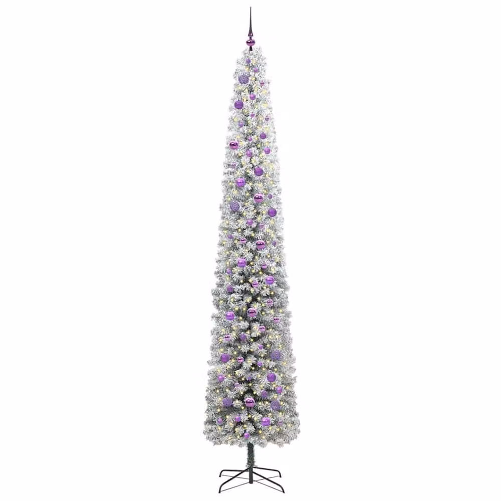 Berkfield Home Artificial Green Christmas Tree with 300 Warm White LEDs and Stand, Height: 270 cm – 3