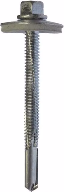 JCP Metalfix Self-Drilling Screws, Silver Galvanised, Diameter: 5.5 mm, Length: 60 mm
