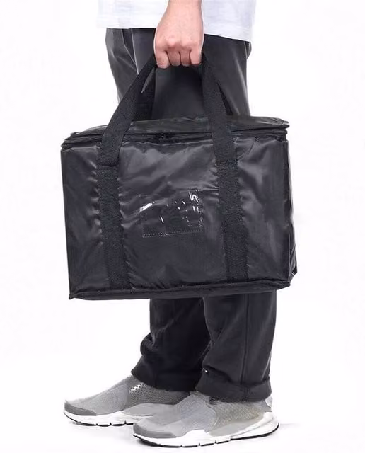 NESTLUNE 70L Large Thermal Takeaway Bag for Hot and Cold Food, Black