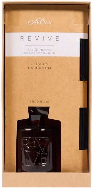 True Aroma Revive Glass Reed Diffuser in Transparent and Brown