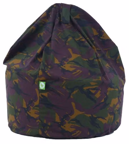BeanLazy Cotton Camo Army Bean Bag for Children, Multicolour, W/D/H: 50 x 60 x 50 cm