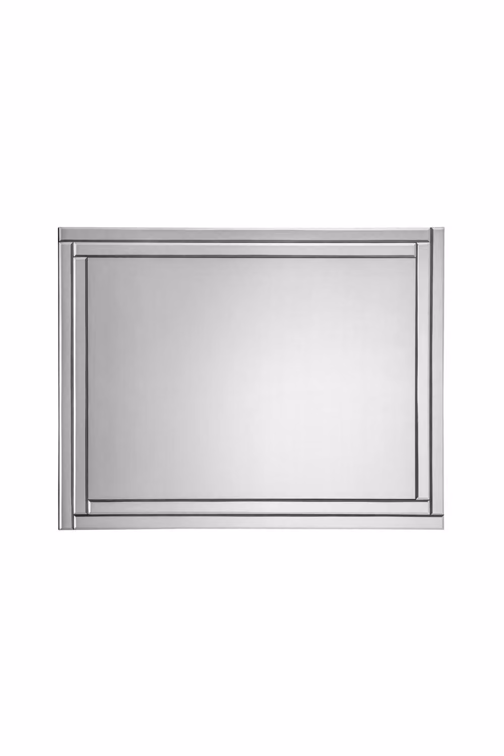 Julian Bowen Deco Art Deco Rectangular Frameless Wall Mirror in Transparent Glass – 2