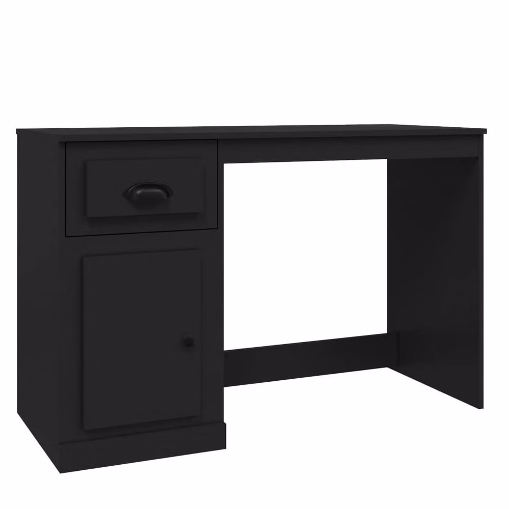 Berkfield Home Elegant Modern Writing Desk in Black, W/D/H: 115 x 50 x 75 cm – 2