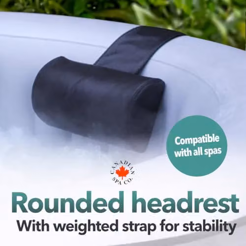 Canadian Spa Co. Waterproof Semicircular Hot Tub Headrest and Outdoor Neck Pillow in Black – 5
