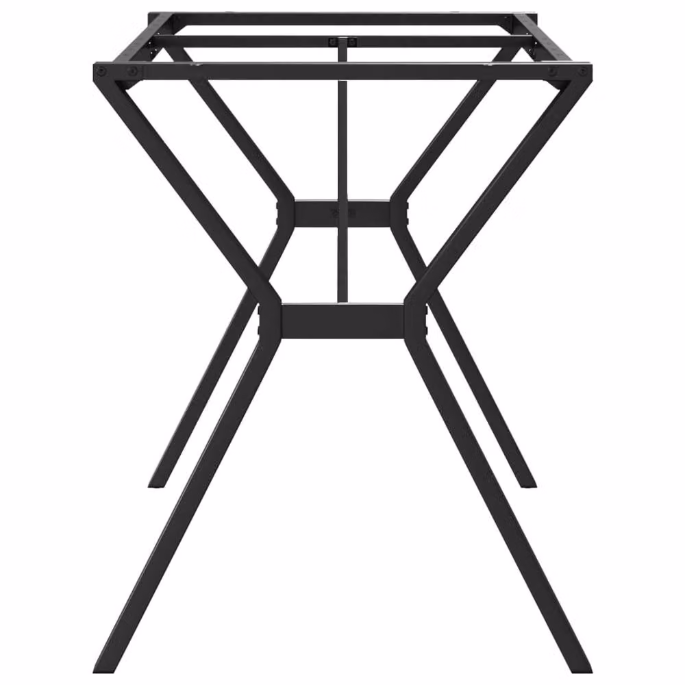 Berkfield Home Y-Frame Dining Table Legs in Black Steel, W/D/H: 140 x 60 x 73 cm – 3