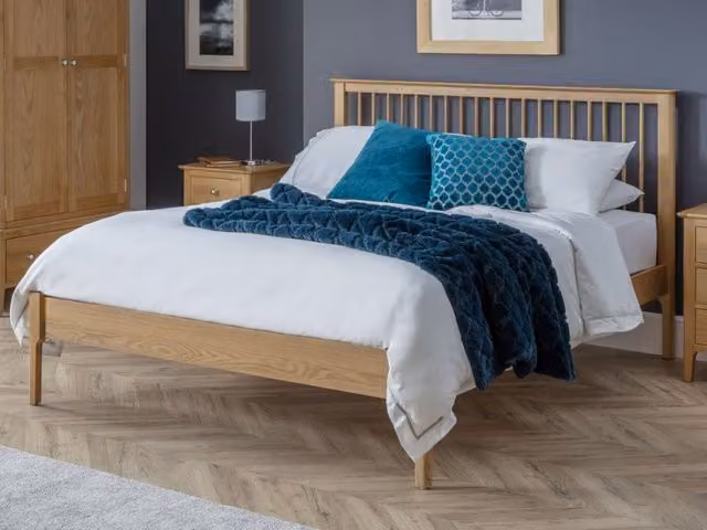 Julian Bowen Cotswold Oak Double Bed Frame in Brown – 1