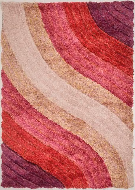 Rugstyle 3D Shaggy Lena Rug in Pink, W: 160 cm, L: 230 cm