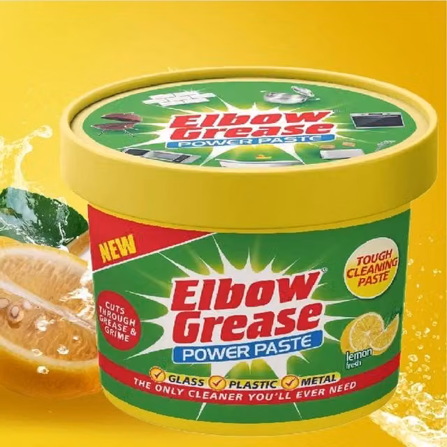 Elbow Grease All Purpose Degreaser Cleaning Paste with Lemon, 350g, Yellow
