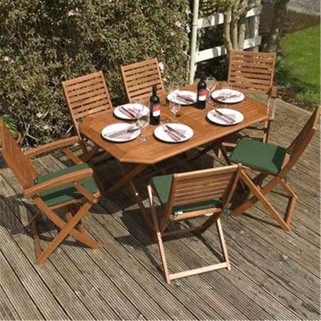 Cheshire 6 Seater Plumley Deluxe Brown Wood Garden Furniture Set