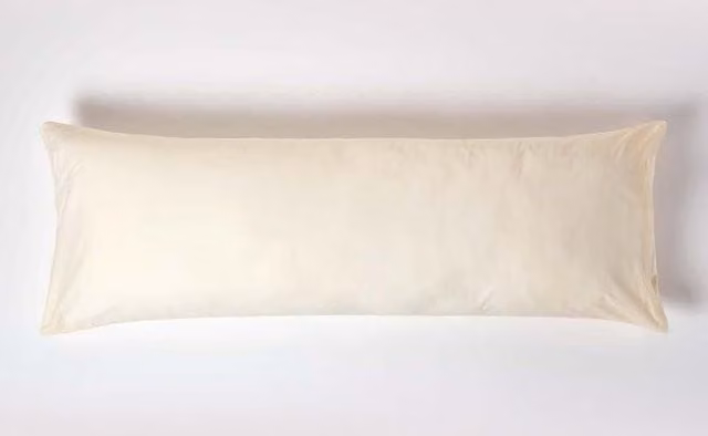 Homescapes Egyptian Cotton Body Pillowcase, 200 TC Percale, Beige – 1