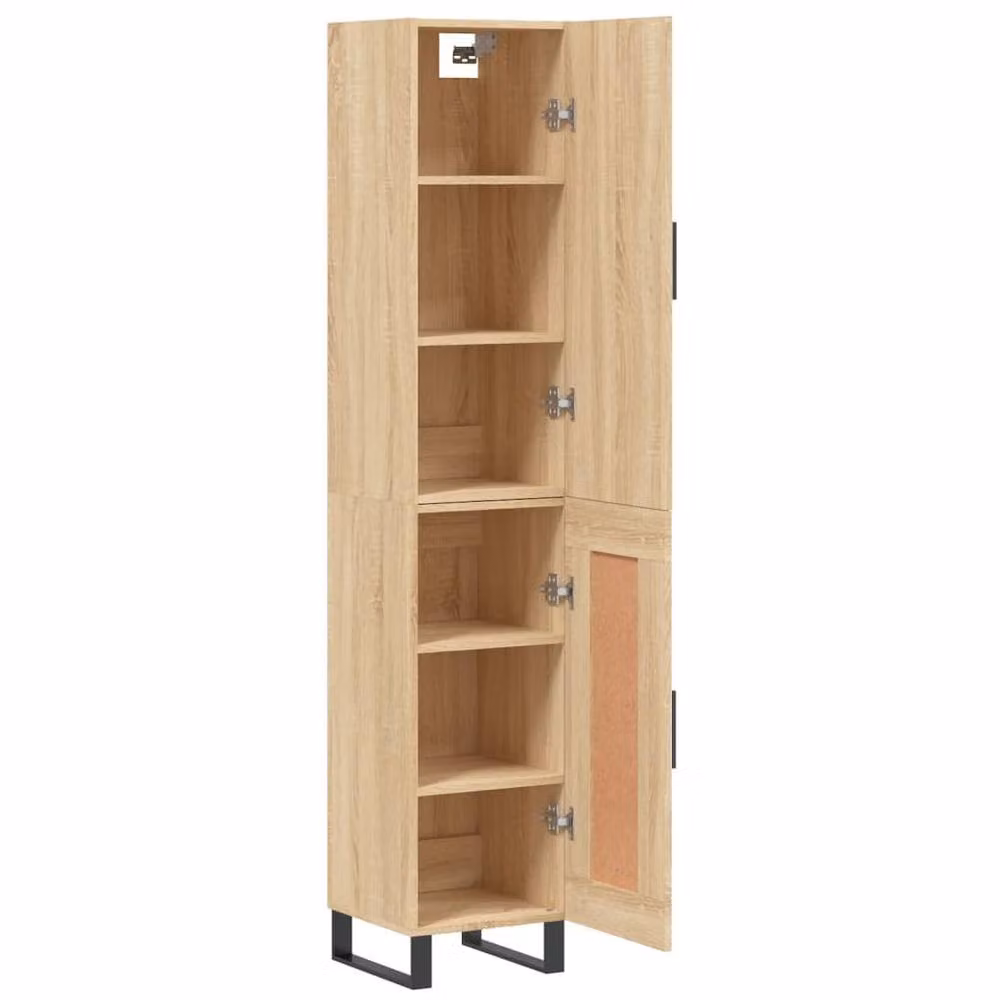 Berkfield Home Sonoma Oak Highboard in Beige, W/D/H: 34.5 x 34.0 x 180.0 cm – 3