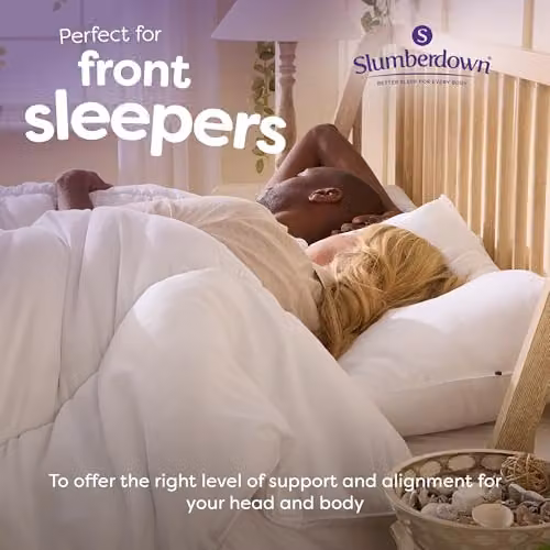 Slumberdown Cosy Nights Soft Support Pillows, 4 Pack, White, W: 74 cm x H: 48 cm – 4