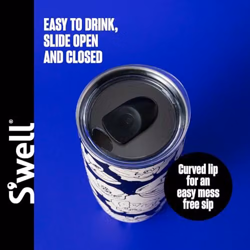 S'well Stainless Steel Tumbler in Anthracite Grey Floral, 700ml – 2