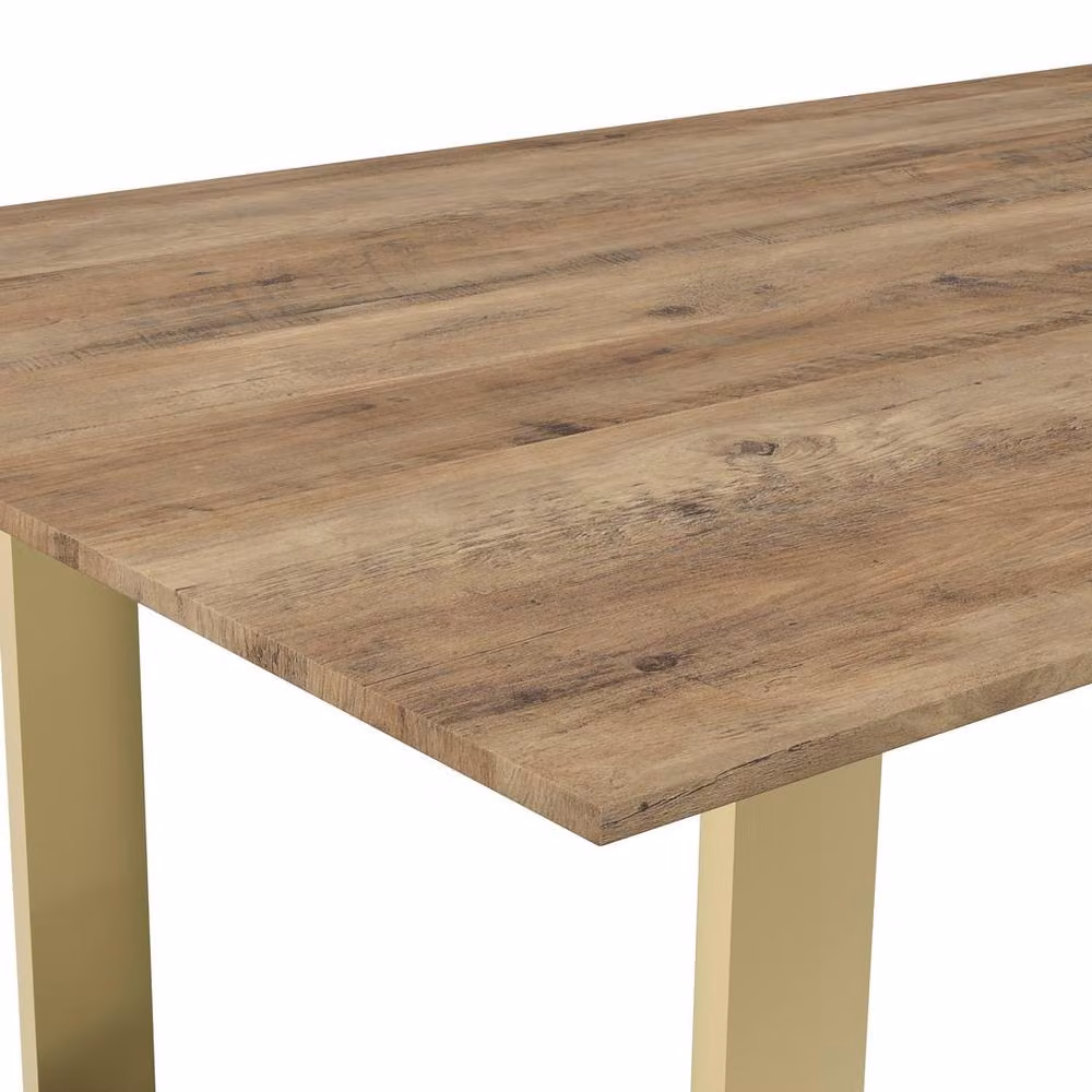 Lemon Pavilion Furniture Antibes Rectangular Dining Table in Brown and Gold, W: 180 cm, D: 90 cm, H: 76 cm – 2