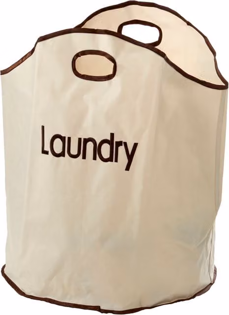 Orsina Collapsible Polyester Laundry Bag with Handles in Beige