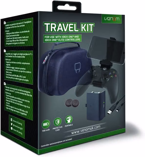 Venom Xbox One Mobile Gaming Travel Kit - Black