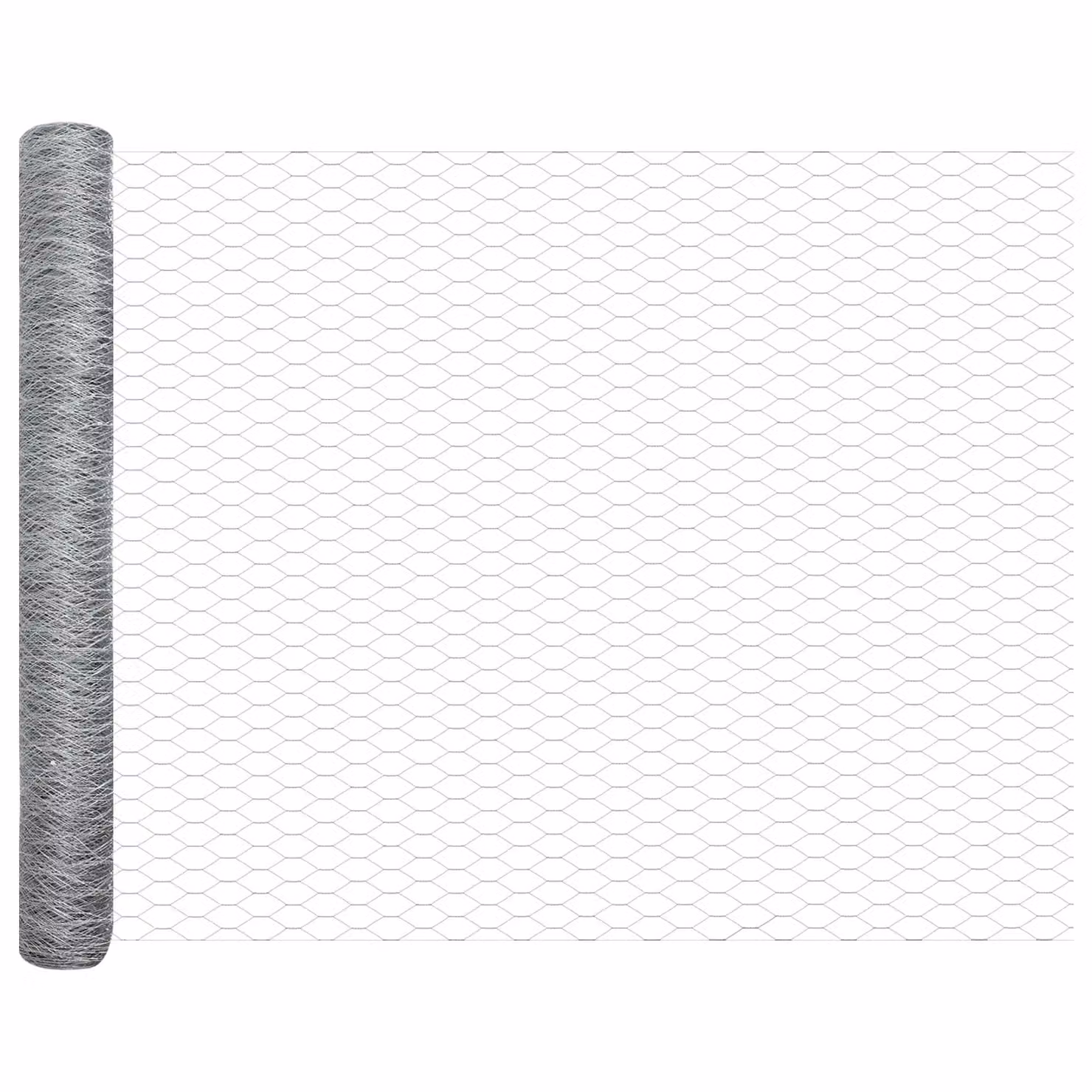 Berkfield Home Hexagon Fence in Silver Galvanised Steel, H: 140 cm, L: 50 m – 2