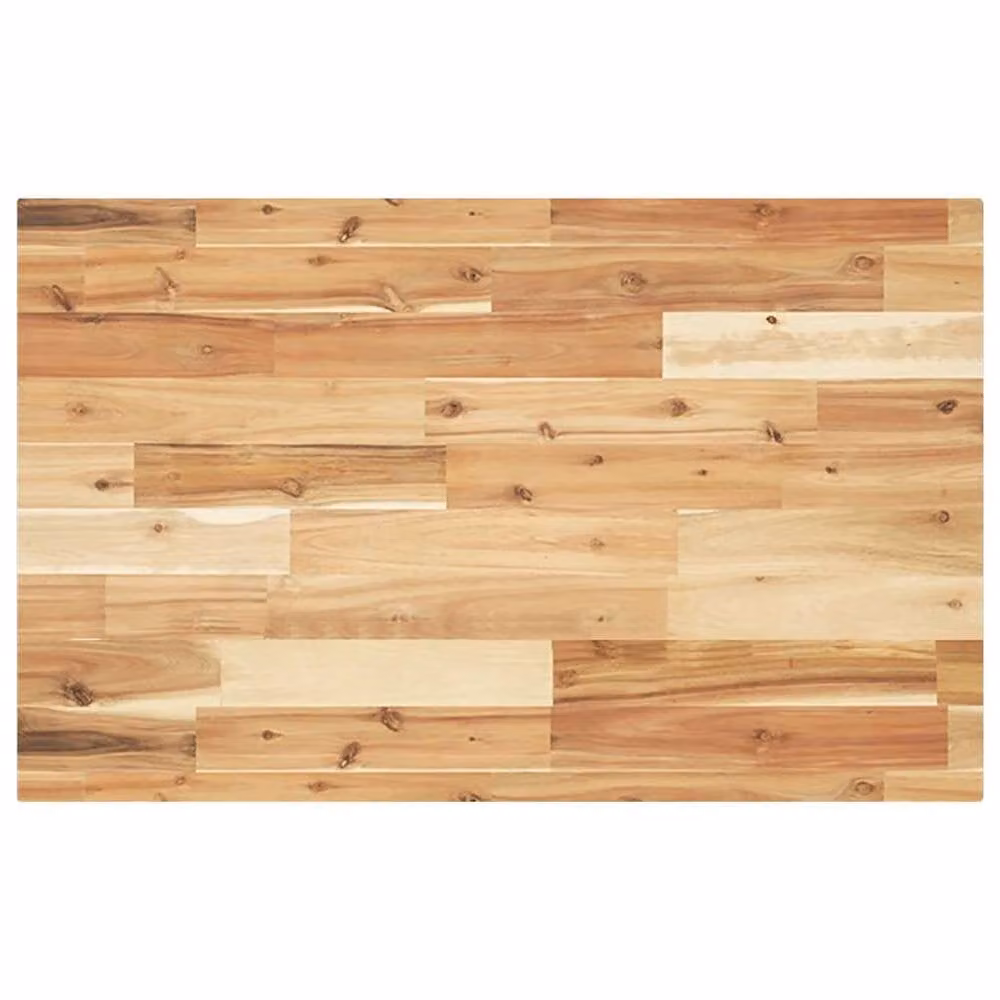 Berkfield Home Solid Wood Acacia Oil Finished Desk Top in Brown, W: 120 cm, D: 50 cm, H: 4 cm – 2