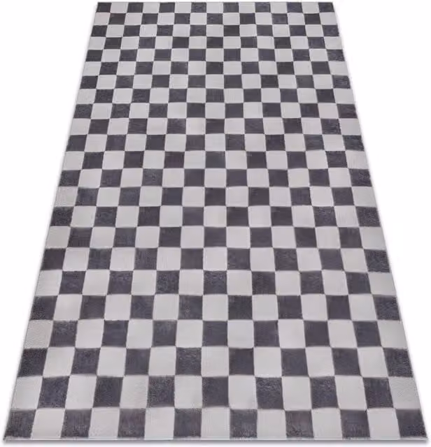 RugsX Aura Geometric Grey Polyester Rug, W: 200 cm, D: 290 cm