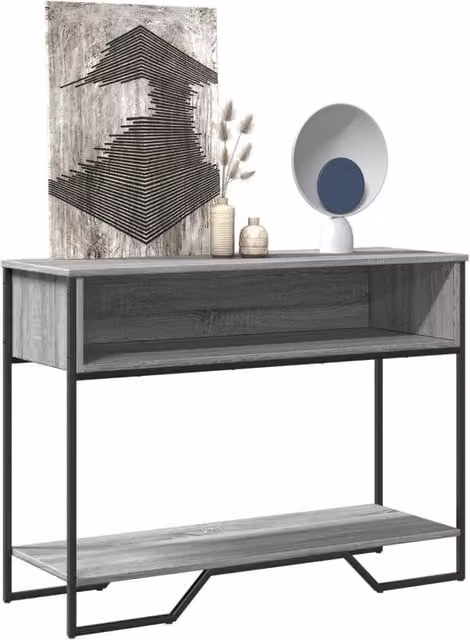 Berkfield Home Grey Sonoma Console Table, W: 100 cm, D: 35 cm, H: 74.5 cm – 1