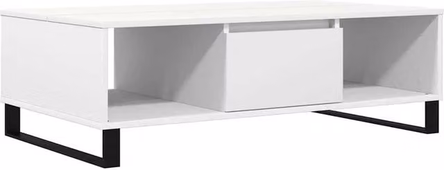 Berkfield Home Modern White Coffee Table, W/D/H: 104 x 60 x 35 cm – 1