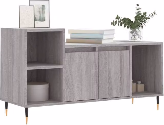 Berkfield Home Grey Sonoma TV Cabinet W/D/H: 100 x 35 x 55 cm