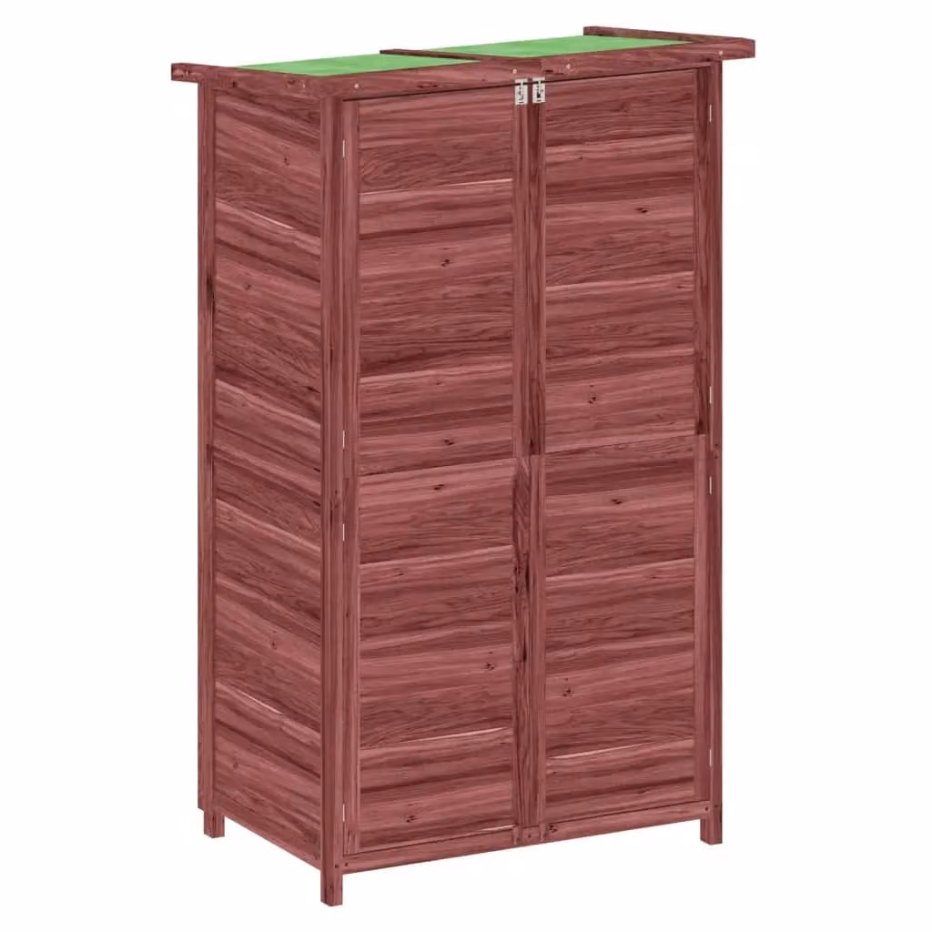 Berkfield Home Rustic Tall Garden Tool Shed in Brown Pine Wood, W/D/H: 83 x 57 x 140 cm – 2