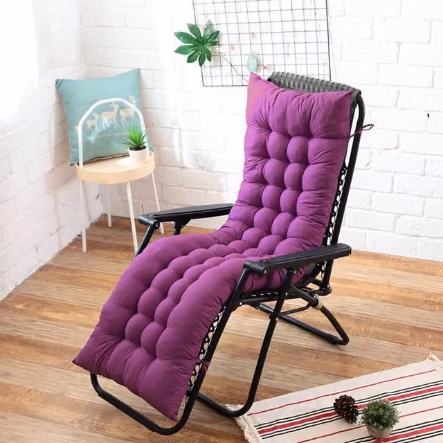 Livingandhome Purple Breathable Cotton Rectangular Recliner Cushion