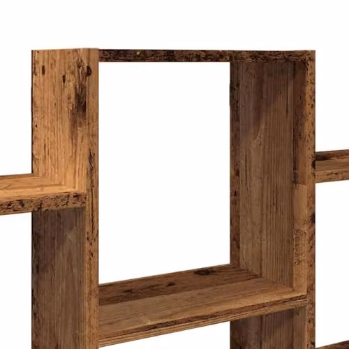 vidaXL Modern Wall Mounted Shelf in Old Wood Brown, W/D/H: 159 x 18 x 66 cm – 3