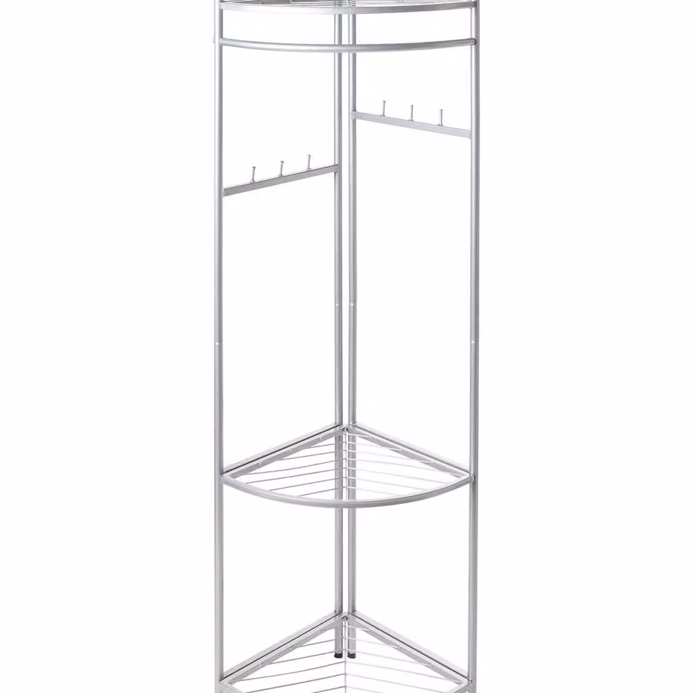 Wyld and Coco Industrial Silver Metal Freestanding Clothes Rail with Dual Hook and Rail Matrix, Height: 160 cm – 2