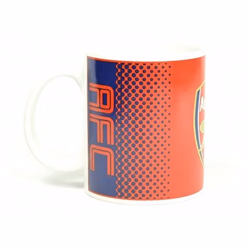 Arsenal FC Official Fade Design Crest Mug in Red and White