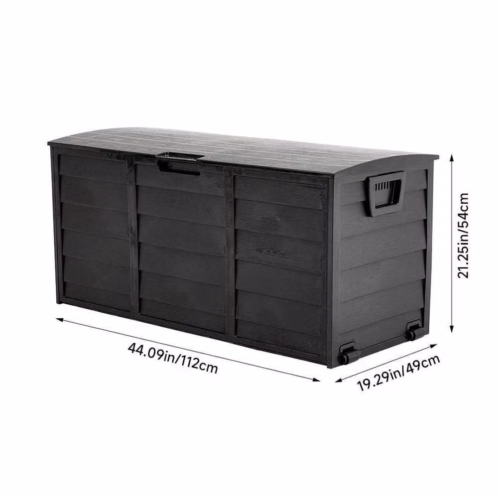 FLAVORA Black Garden Storage Utility Cushion Box – 2
