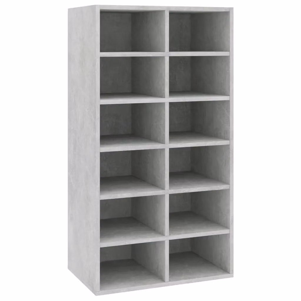 Berkfield Home Shoe Rack in Concrete Grey, W/D/H: 54 x 34 x 100.5 cm – 2