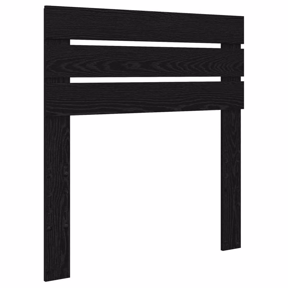 Berkfield Home Modern Bed Frame with Headboard in Black Oak, W/D/H: 90 x 200 cm, Engineered Wood – 3