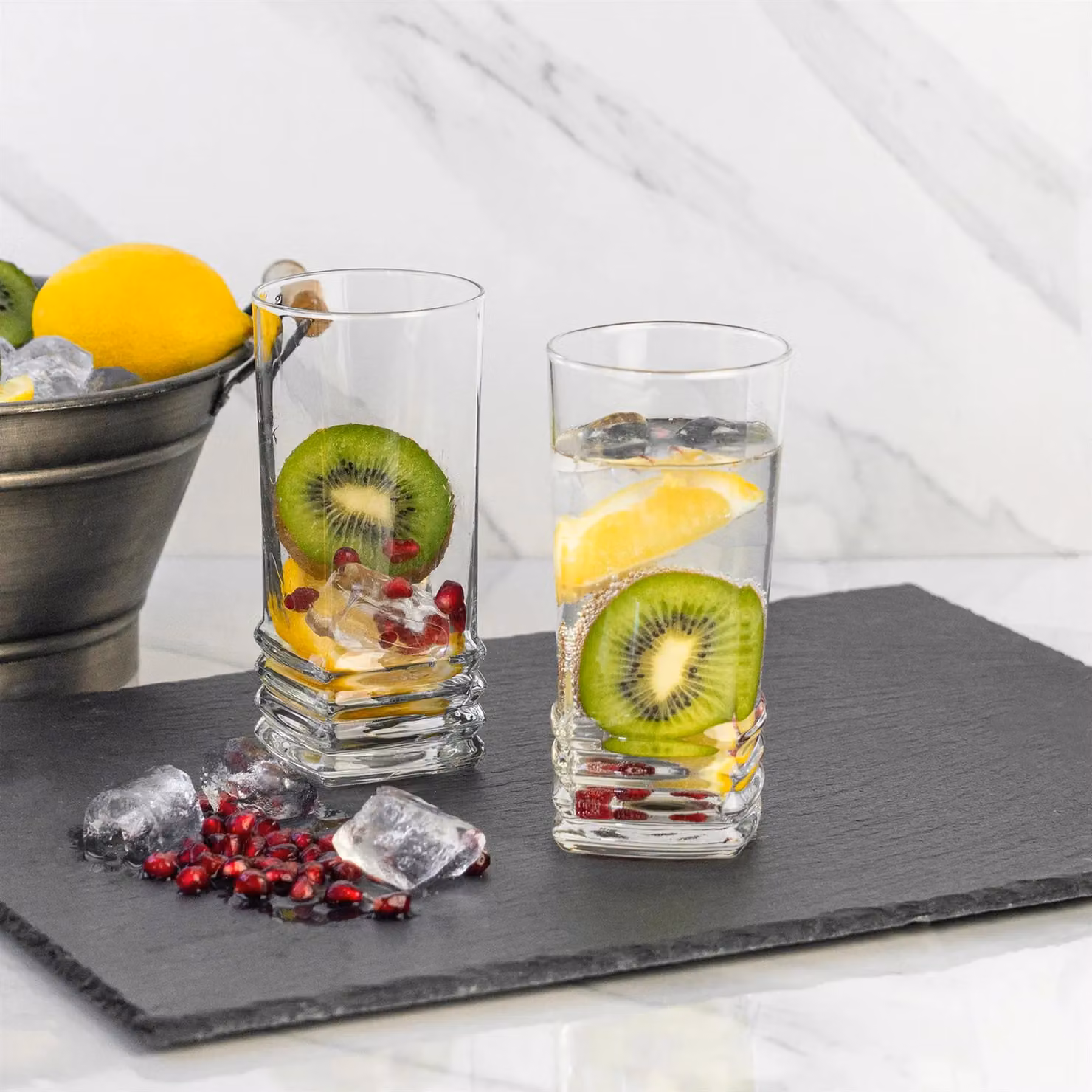 LAV Elegan Transparent Glass Tumbler Highball Glasses, 370 ml, Pack of 6 – 2