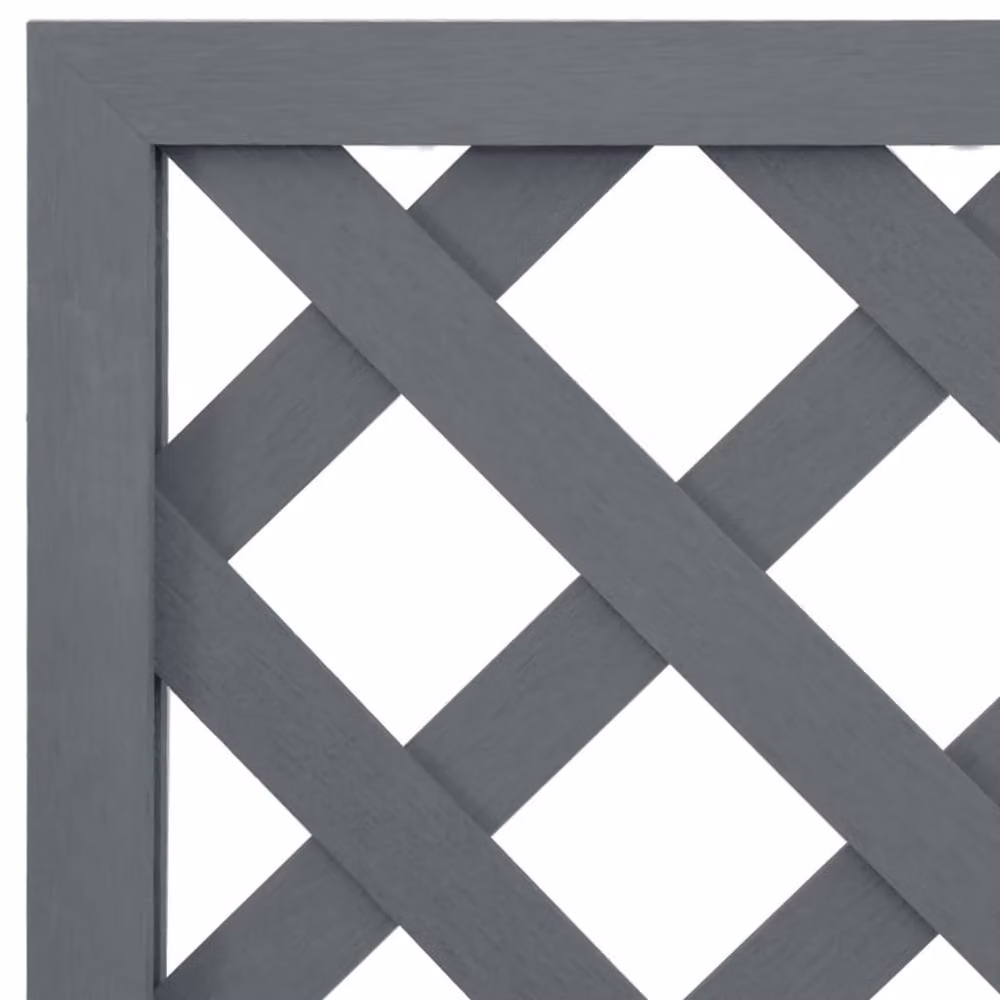 Berkfield Home Grey WPC Trellis Planter Tub, W/D/H: 65 x 33 x 135 cm – 4