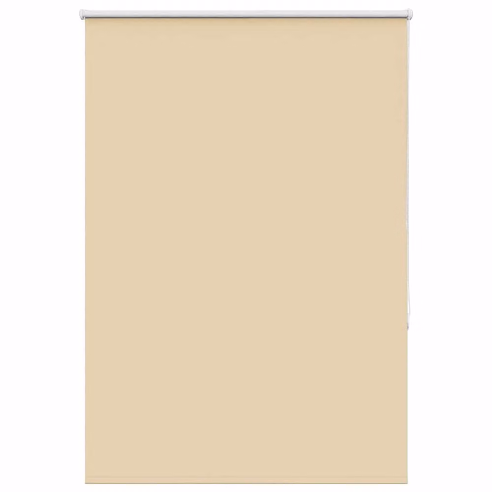 Berkfield Home Blackout Roller Blind in Beige Polyester, W: 95 cm, H: 130 cm