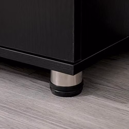 Moderna Black Wooden Lockable Storage Cabinet with 2 Doors and 2 Shelves, W/D/H: 55 x 35 x 125 cm – 3