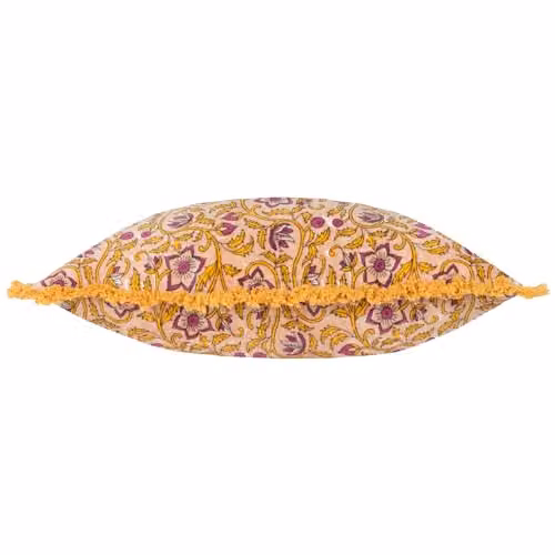 Paoletti Filagree Floral Cotton Velvet Square Cushion, Multicolour, W/D/H: 50 x 50 x 50 cm – 2