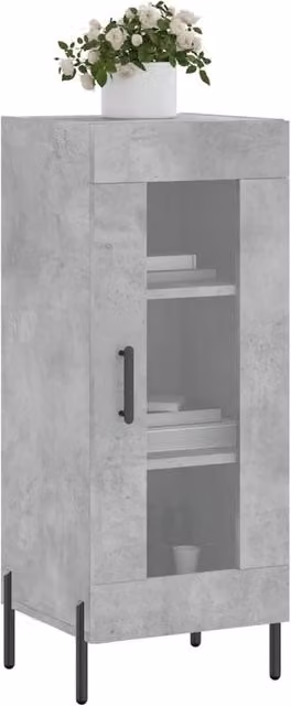 Berkfield Home Industrial Sideboard in Grey, W/D/H: 34.5 x 34 x 90 cm