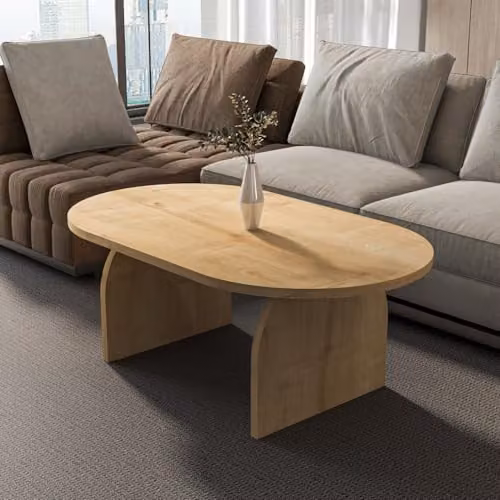 DECOROTIKA Mono Rectangular Coffee Table in Oak, W: 120 cm, D: 60 cm, H: 43 cm – 3