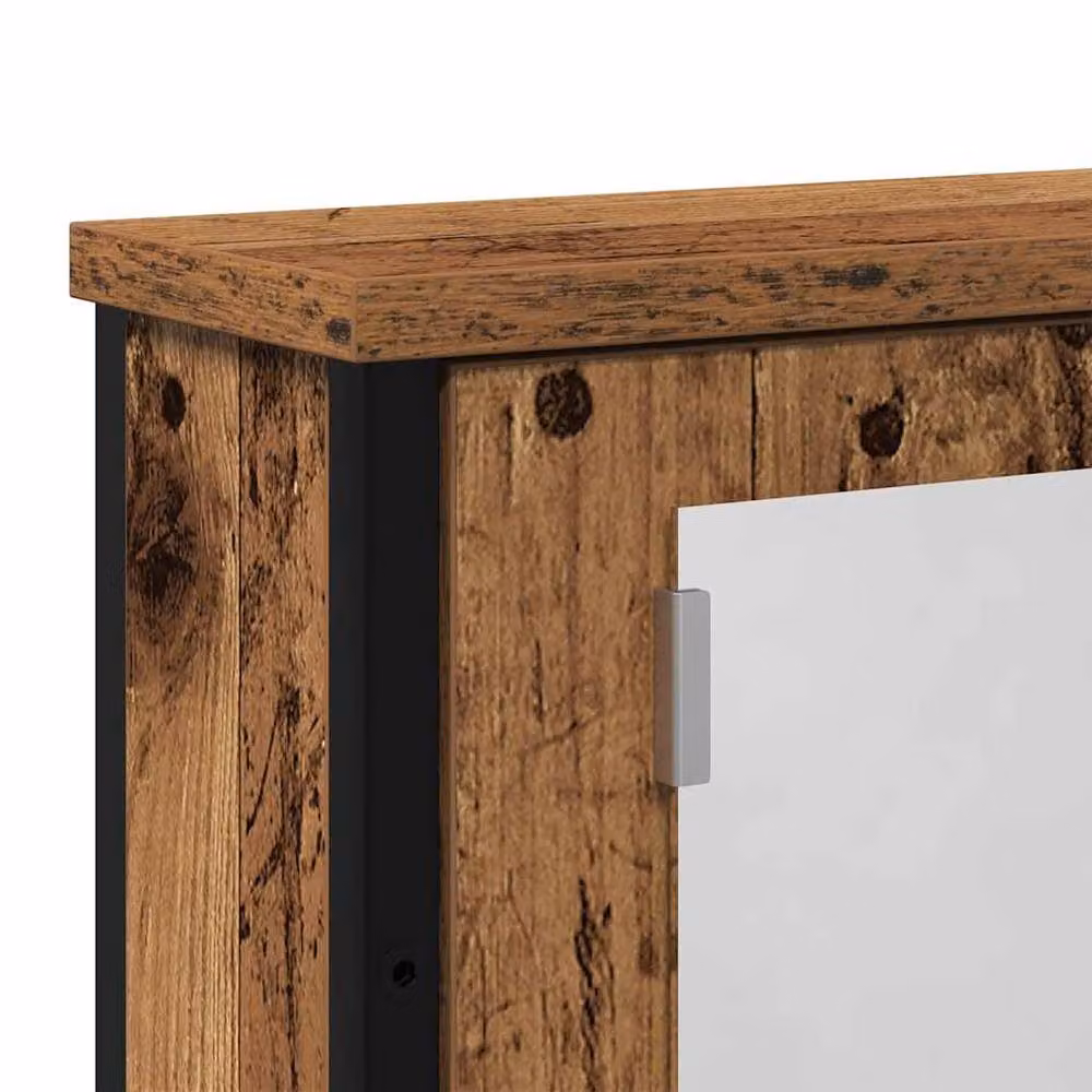Berkfield Home Sturdy Bathroom Mirror Cabinet in Brown, W/D/H: 42 x 12 x 60 cm – 6