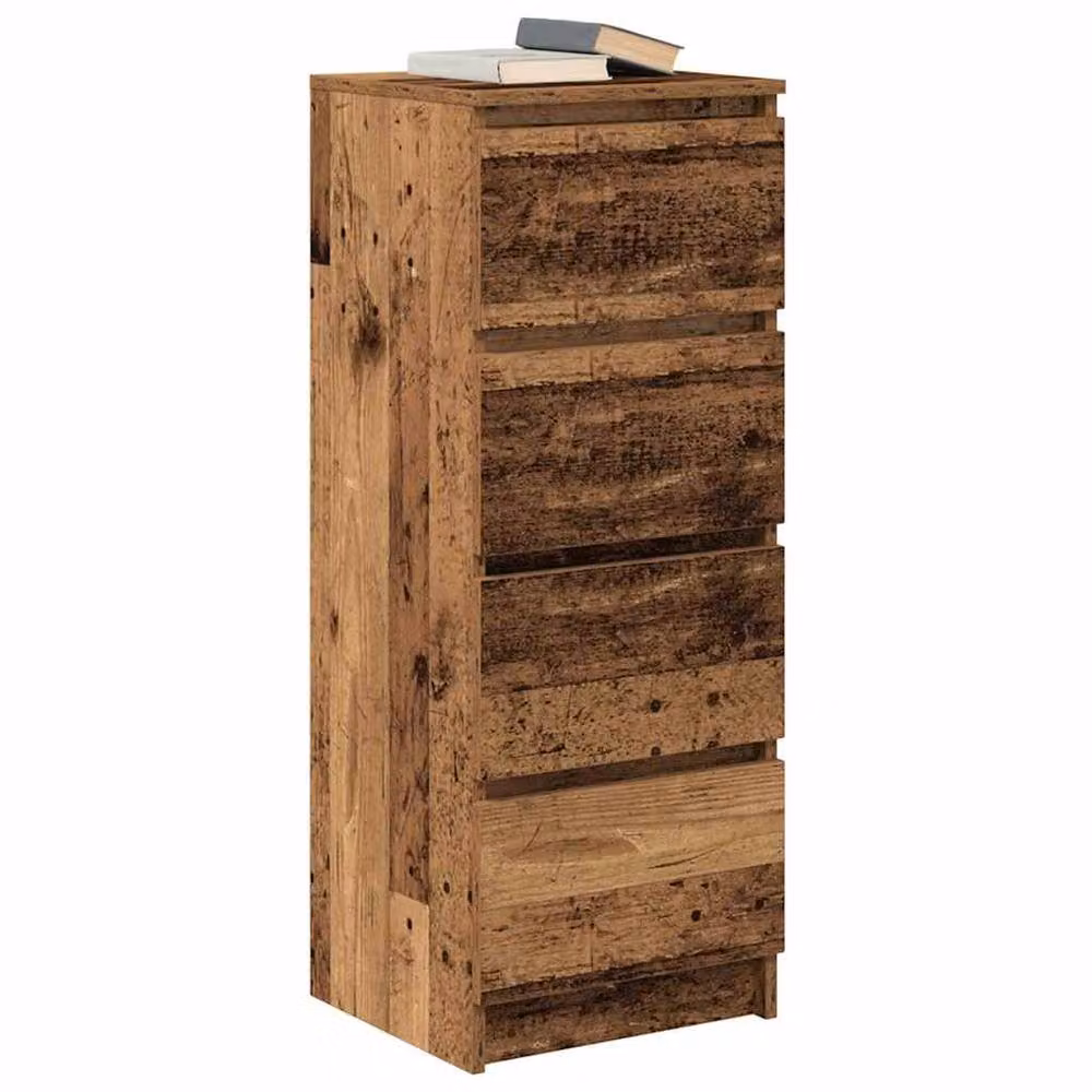 Berkfield Home Rustic Old Wood Sideboard in Brown, W/D/H: 37.5 x 35 x 99 cm – 2