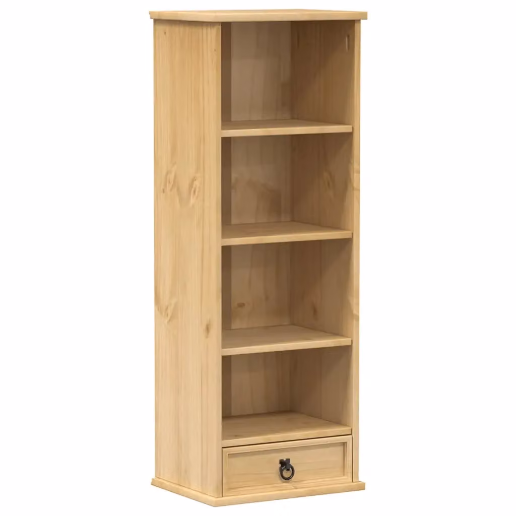 Berkfield Home Corona CD Cabinet in Brown Solid Pine Wood, W/D/H: 40 x 30 x 110 cm – 2