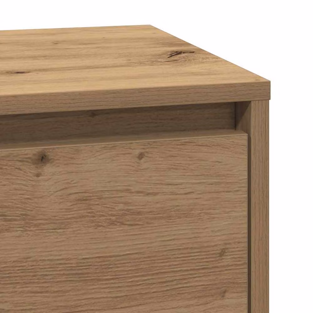 Berkfield Home Bedside Cabinet in Artisan Oak Brown with Integrated LED Lighting, W/D/H: 39 x 34.5 x 65 cm – 5